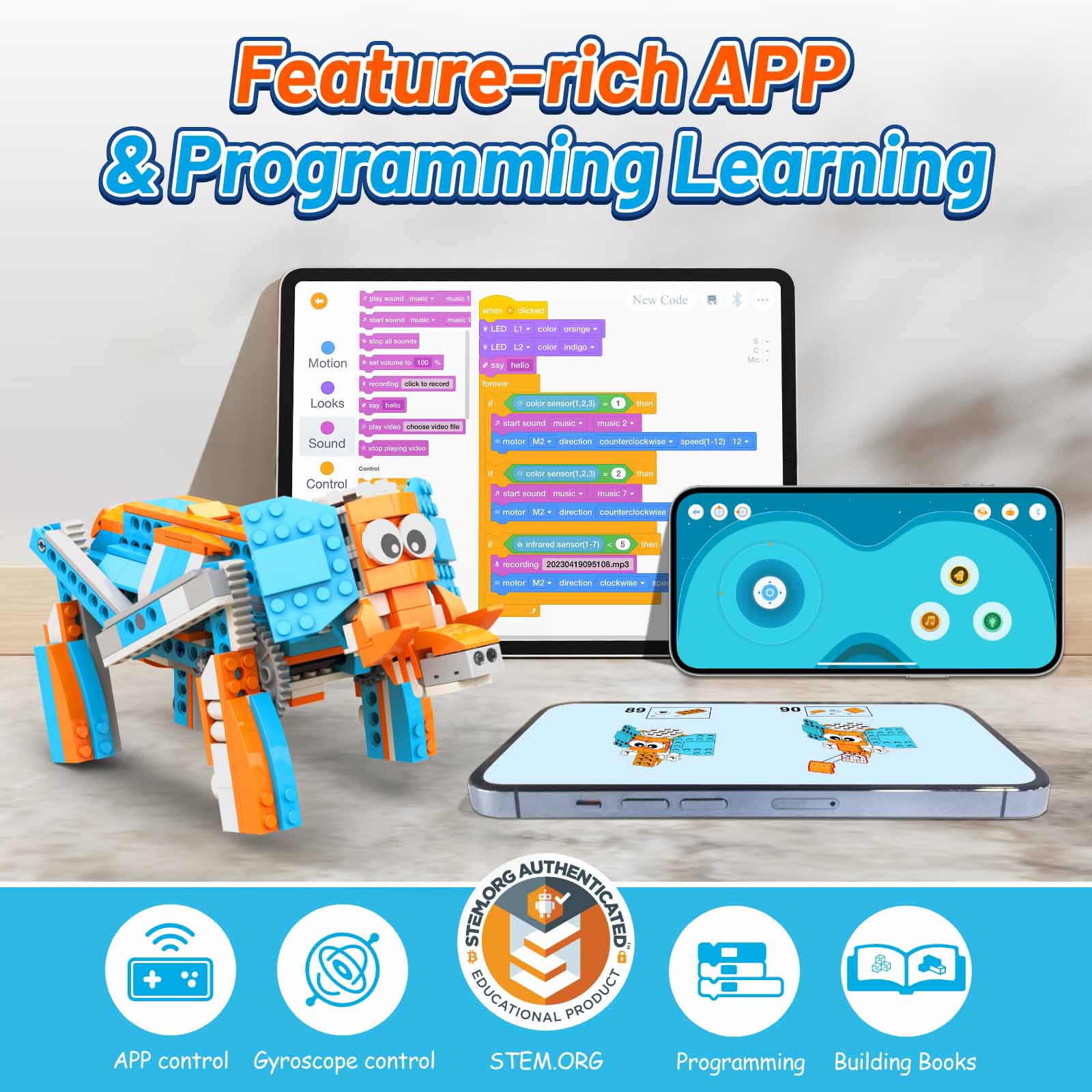 Apitor Robot S | 10in1 中級プログラミングロボット